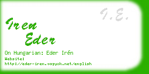 iren eder business card